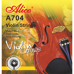 AWR10E Violin Sting Set, Plated Steel Plain String, Nylon Core, Al-Mg and Silver Winding (Orchestra)